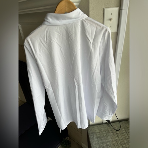 NWT Commense Button-Down Tied Long Shirt – White, Size Large - Picture 13 of 15